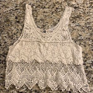 Roxy lace crop top